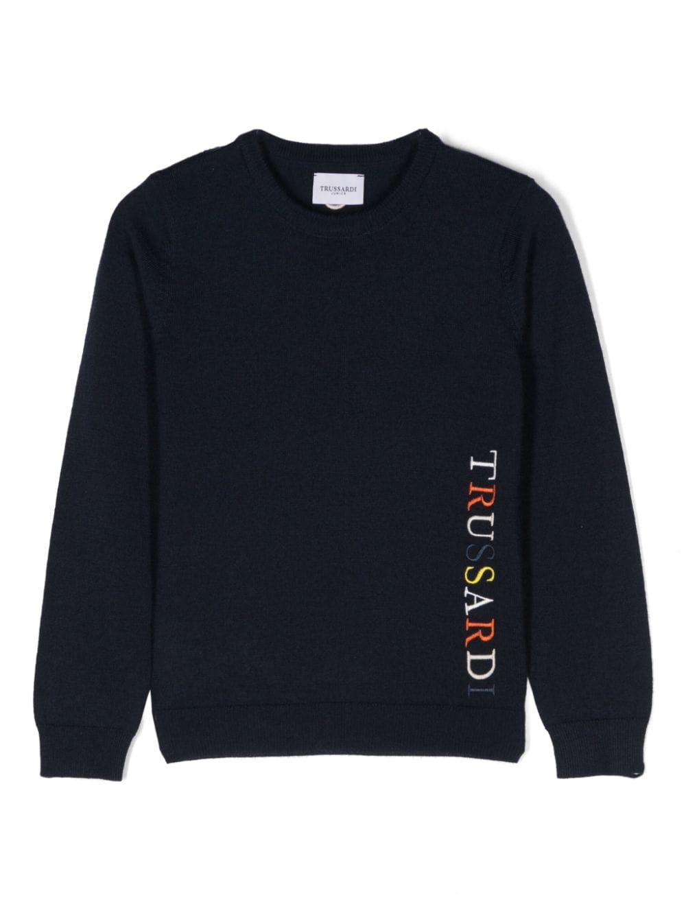 TRUSSARDI JUNIOR embroidered-logo sweater - Blue von TRUSSARDI JUNIOR