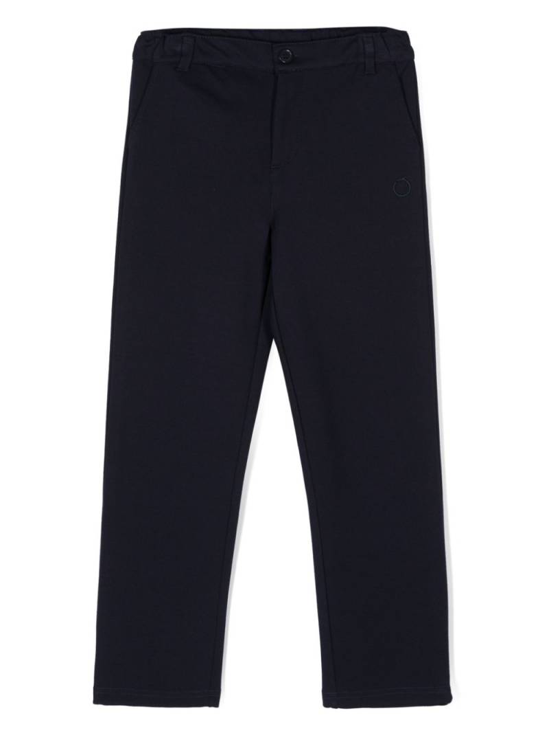 TRUSSARDI JUNIOR embroidered-logo trousers - Blue von TRUSSARDI JUNIOR