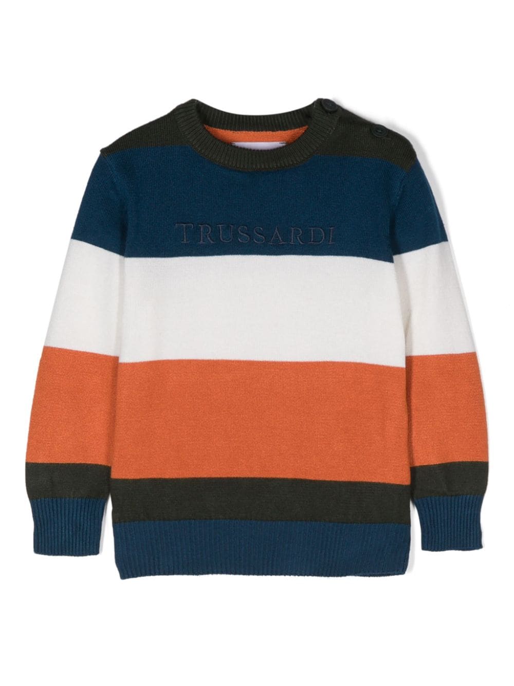 TRUSSARDI JUNIOR embroidery-logo sweater - Blue von TRUSSARDI JUNIOR