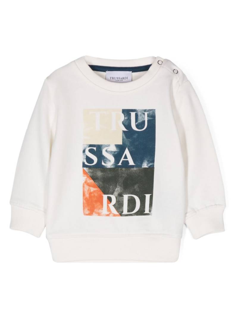 TRUSSARDI JUNIOR graphic-print sweatshirt - White von TRUSSARDI JUNIOR