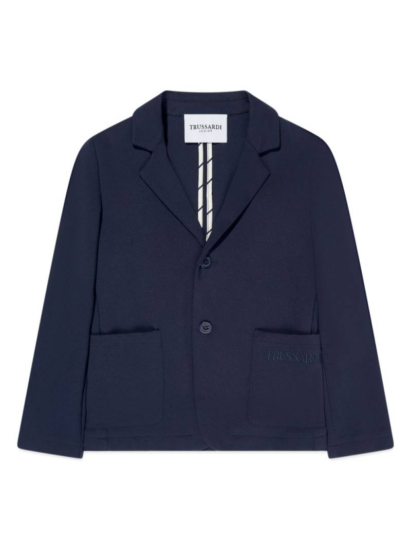 TRUSSARDI JUNIOR jersey-texture blazer - Blue von TRUSSARDI JUNIOR