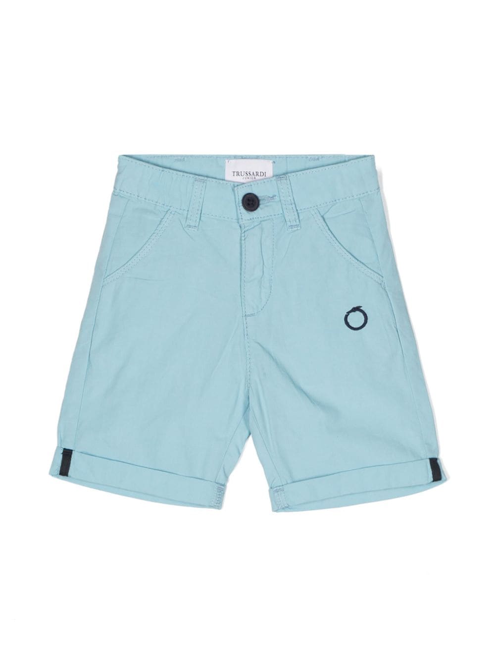 TRUSSARDI JUNIOR logo-embroidered chino shorts - Blue von TRUSSARDI JUNIOR