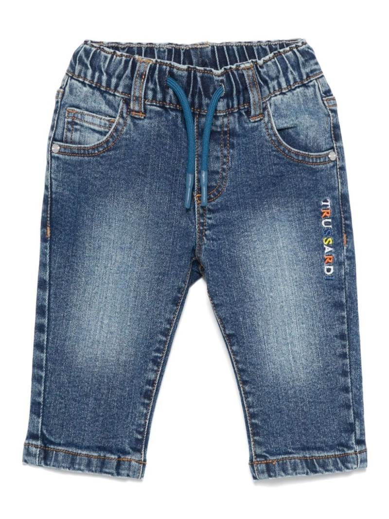 TRUSSARDI JUNIOR logo-embroidered jeans - Blue von TRUSSARDI JUNIOR