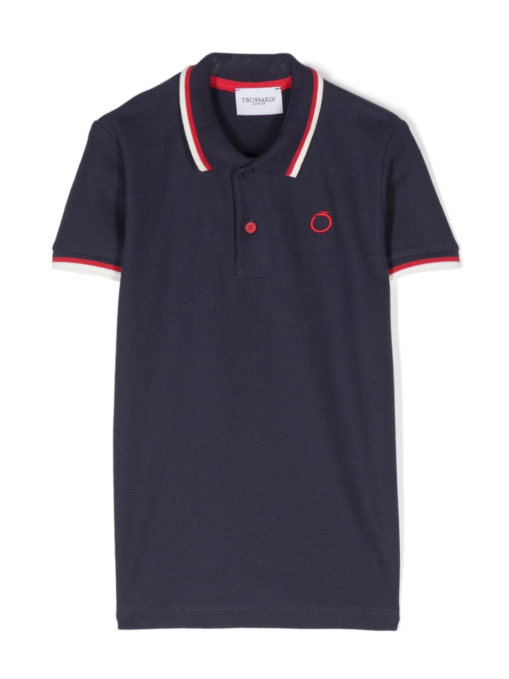 TRUSSARDI JUNIOR logo-embroidered polo shirt - Blue von TRUSSARDI JUNIOR