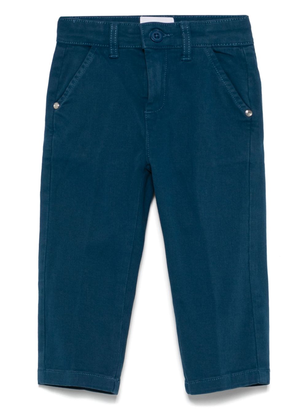 TRUSSARDI JUNIOR logo-patch trousers - Blue von TRUSSARDI JUNIOR