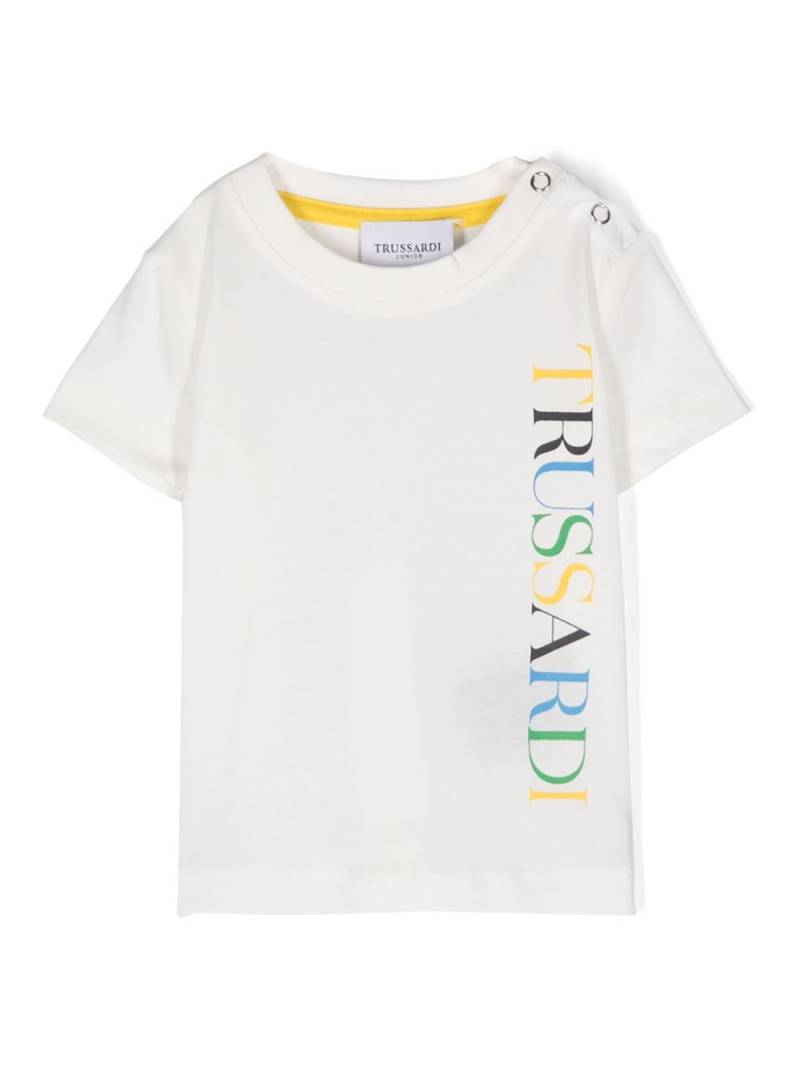 TRUSSARDI JUNIOR logo-print cotton T-shirt - White von TRUSSARDI JUNIOR