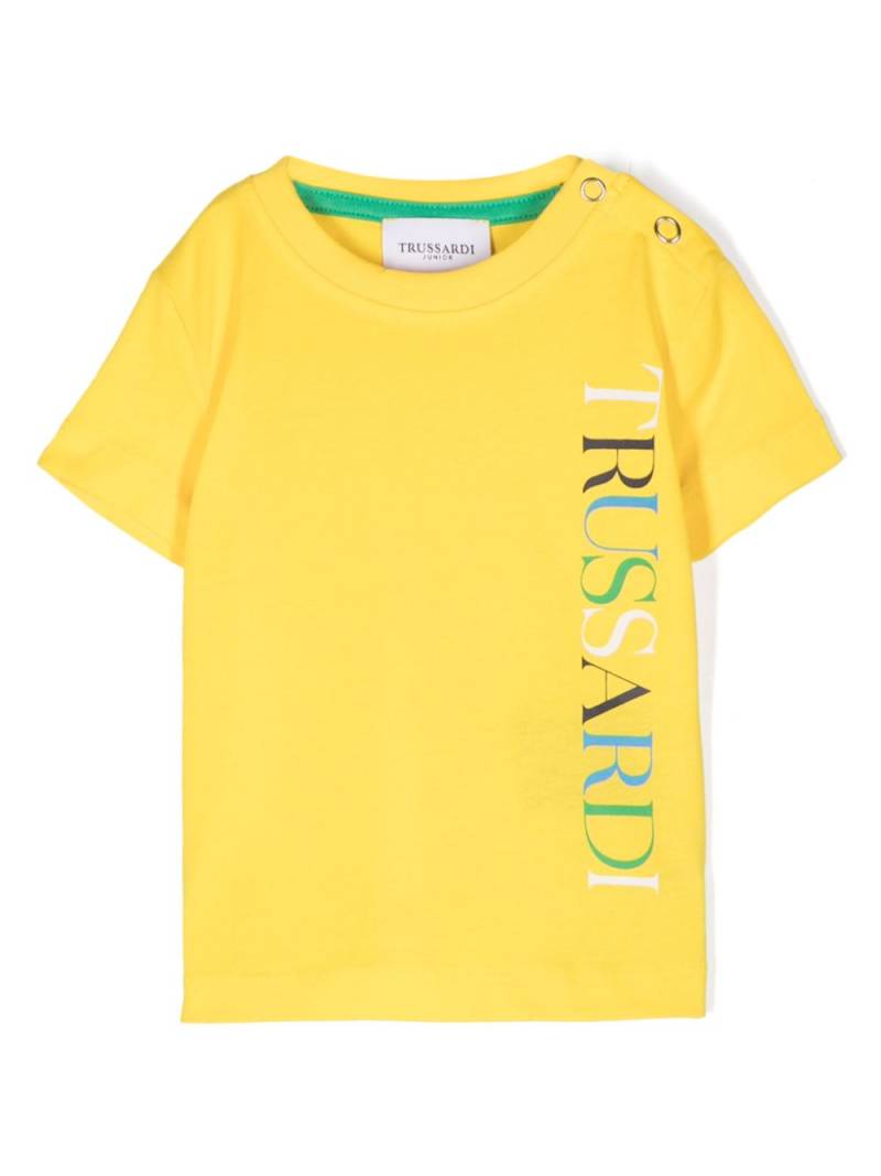 TRUSSARDI JUNIOR logo-print cotton T-shirt - Yellow von TRUSSARDI JUNIOR