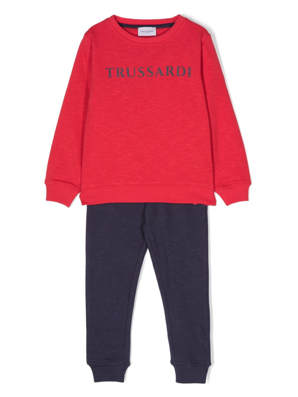 TRUSSARDI JUNIOR logo-print cotton tracksuit - Red von TRUSSARDI JUNIOR