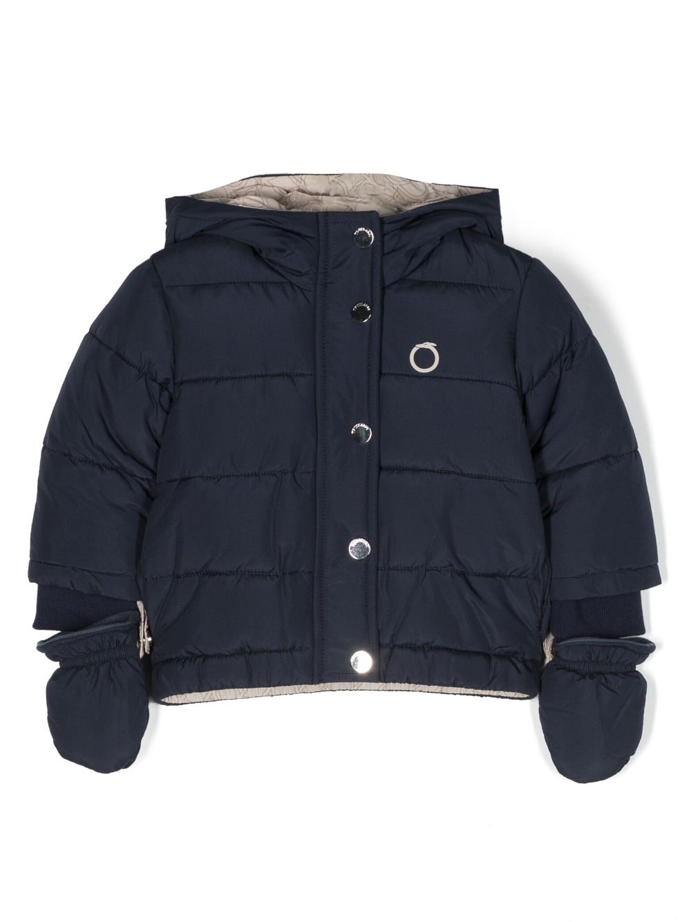 TRUSSARDI JUNIOR logo-print padded hooded jacket - Blue von TRUSSARDI JUNIOR