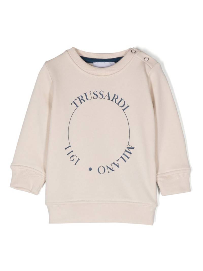 TRUSSARDI JUNIOR logo-print sweater - Neutrals von TRUSSARDI JUNIOR