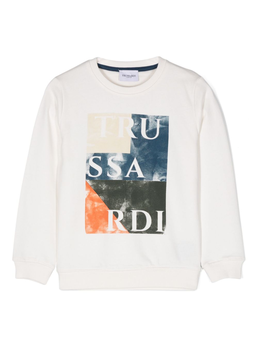 TRUSSARDI JUNIOR logo-stamp sweatshirt - White von TRUSSARDI JUNIOR