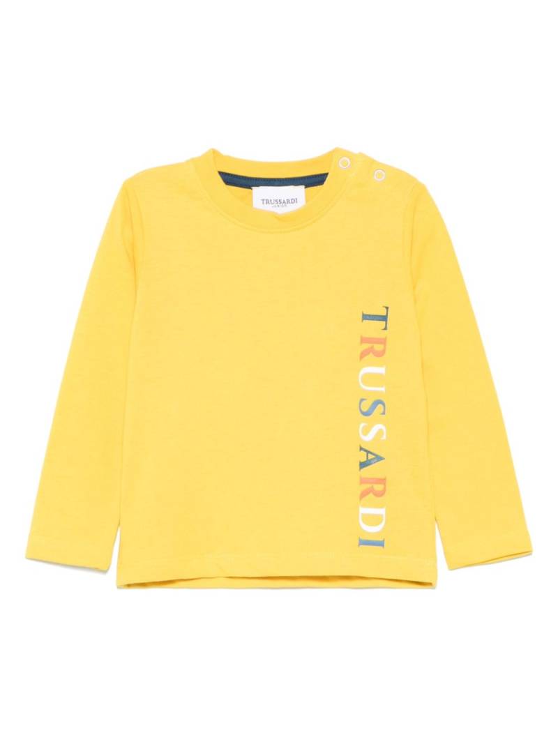 TRUSSARDI JUNIOR raised logo-detail T-shirt - Yellow von TRUSSARDI JUNIOR