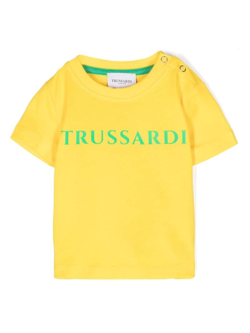 TRUSSARDI JUNIOR rubberised-logo T-shirt - Yellow von TRUSSARDI JUNIOR