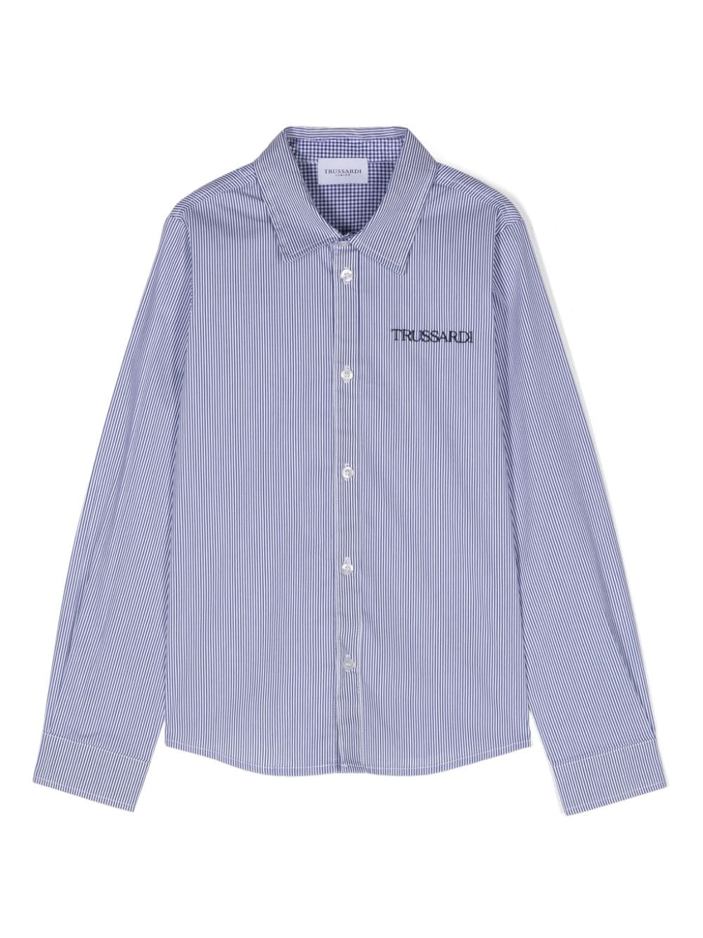 TRUSSARDI JUNIOR striped shirt - Blue von TRUSSARDI JUNIOR