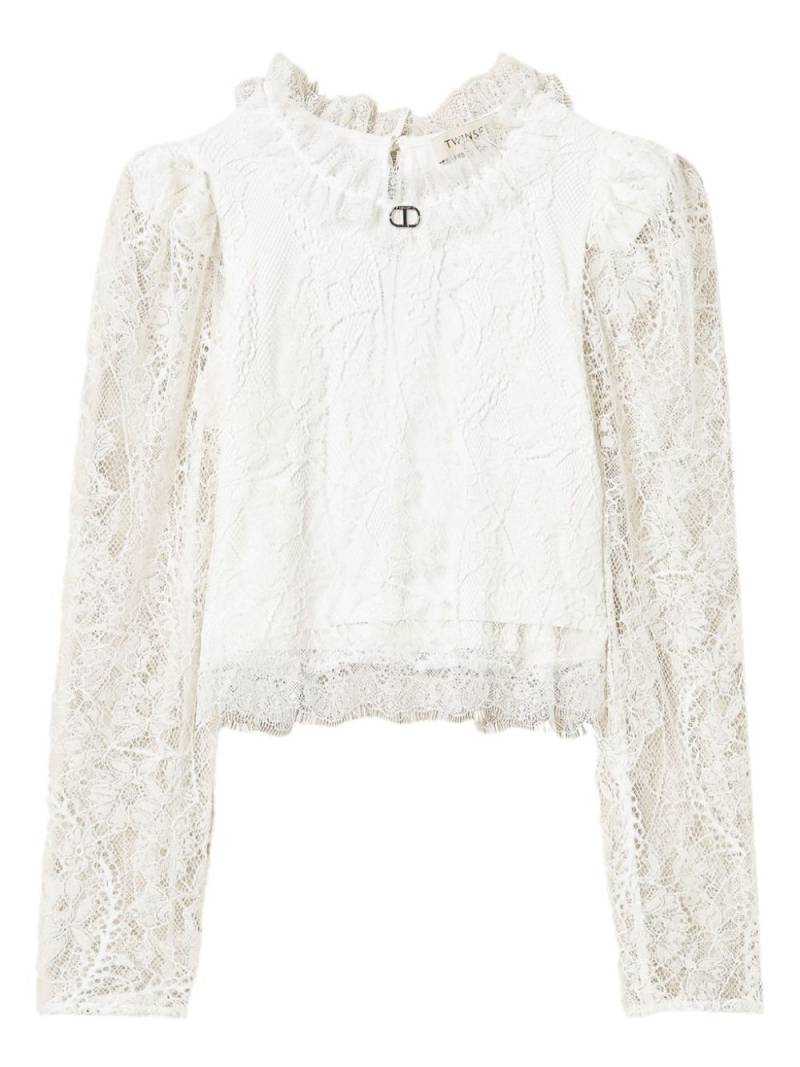 TWINSET Kids Valenciennes blouse - White von TWINSET Kids