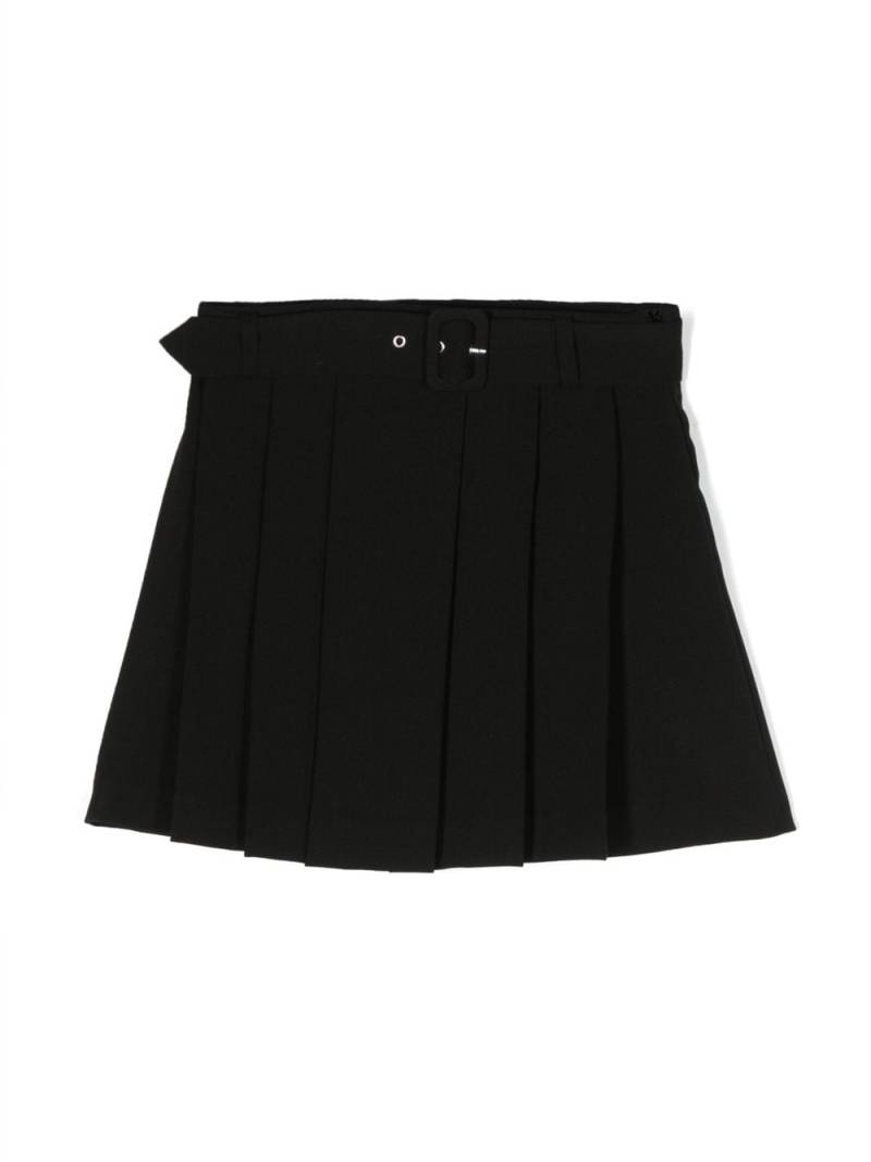 TWINSET Kids belted pleated miniskirt - Black von TWINSET Kids