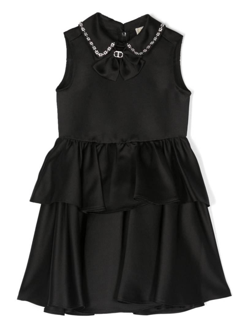 TWINSET Kids crystal-embellished bow-detail sleeveless dress - Black von TWINSET Kids