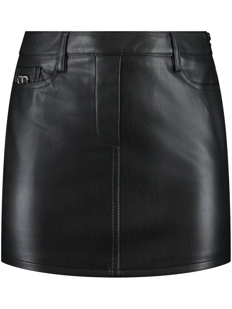 TWINSET Kids faux-leather mini skirt - Black von TWINSET Kids