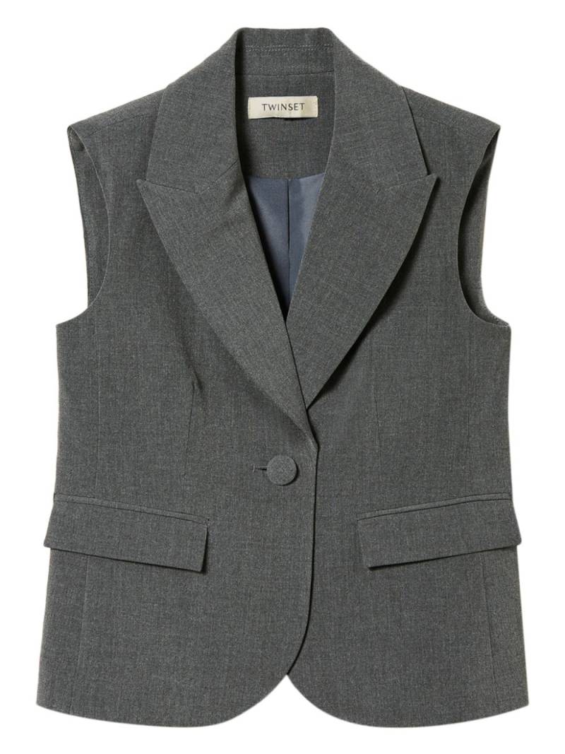 TWINSET Kids flannel single-breasted waistcoat - Grey von TWINSET Kids