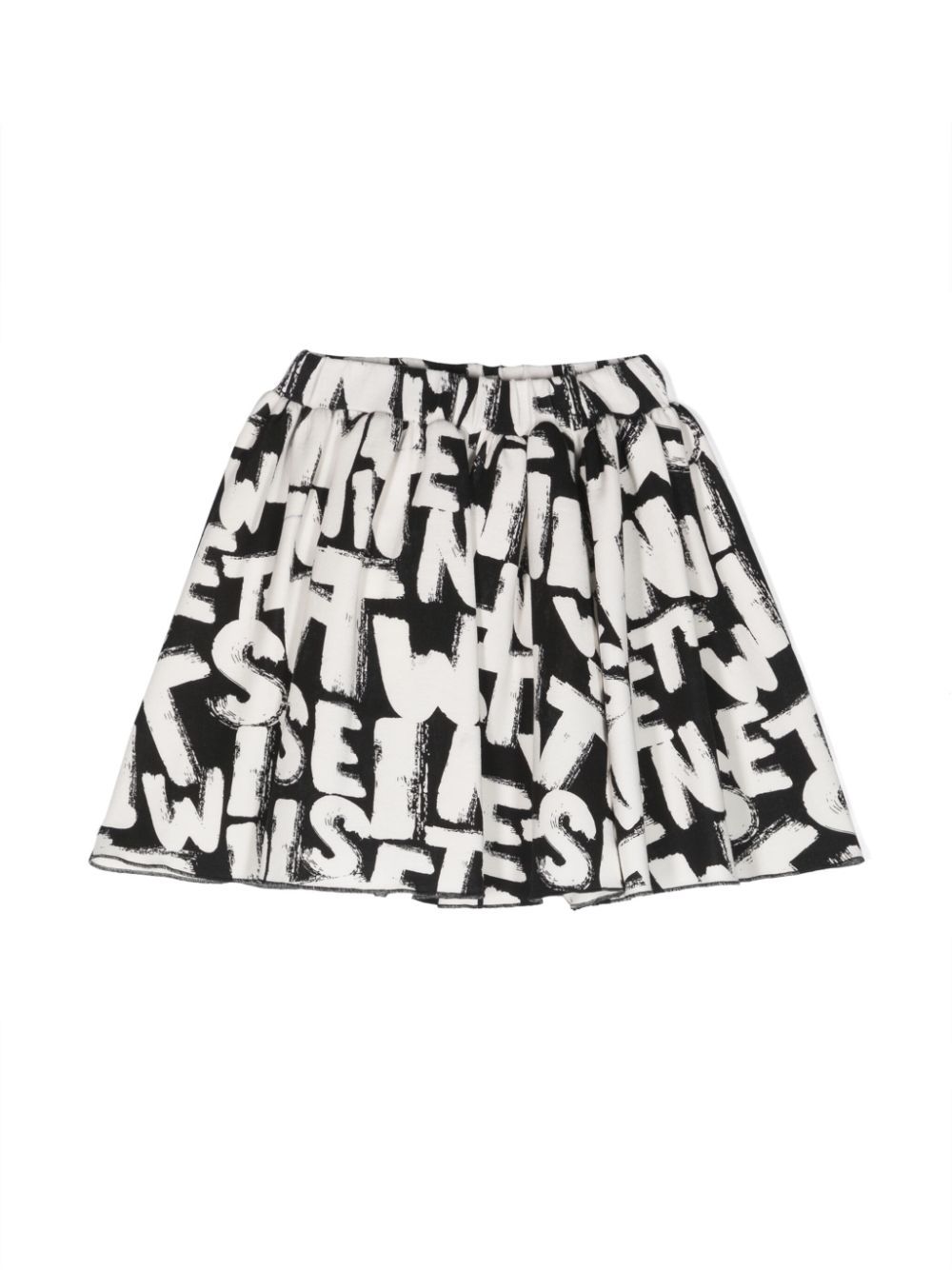 TWINSET Kids logo-print flared skirt - Black von TWINSET Kids