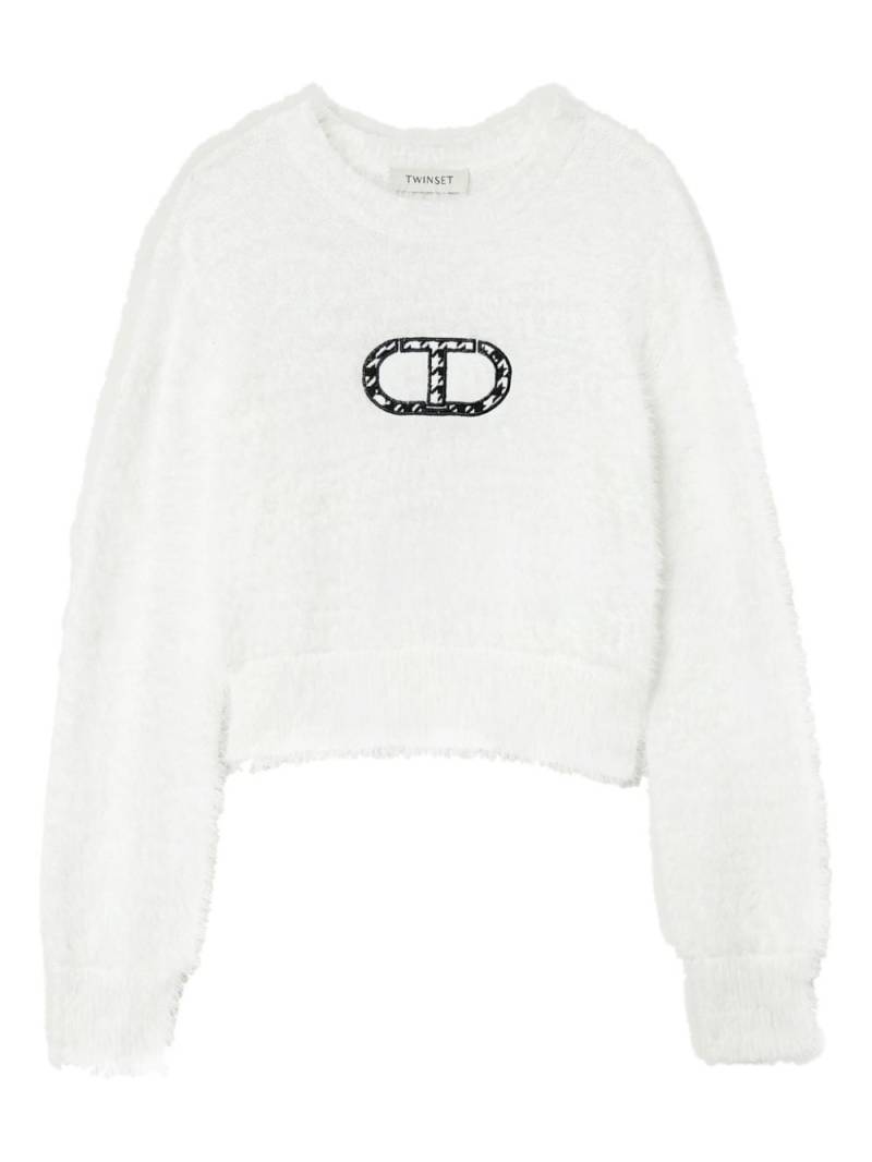 TWINSET Kids logo-print jumper - White von TWINSET Kids