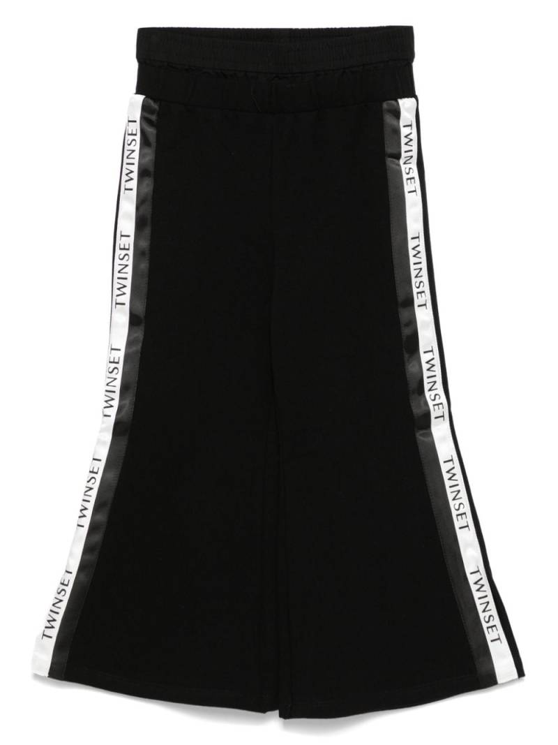 TWINSET Kids logo-trim track pants - Black von TWINSET Kids