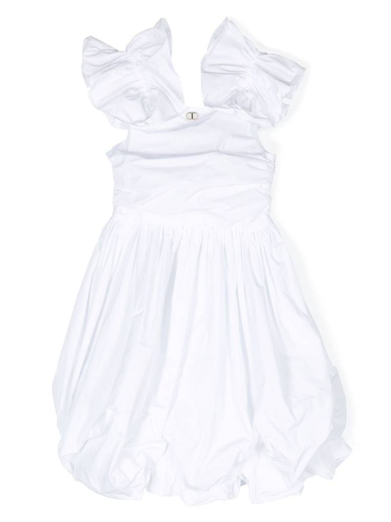 TWINSET Kids puff-skirt sleeveless dress - White von TWINSET Kids