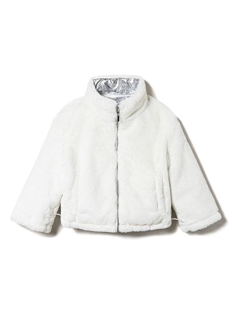 TWINSET Kids reversible faux-fur jacket - White von TWINSET Kids