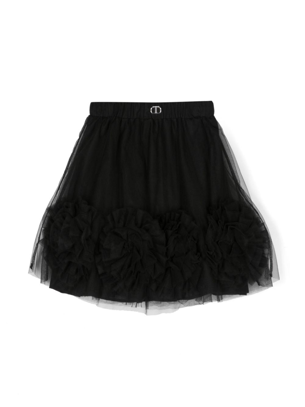 TWINSET Kids rose-appliqué tutu skirt - Black von TWINSET Kids