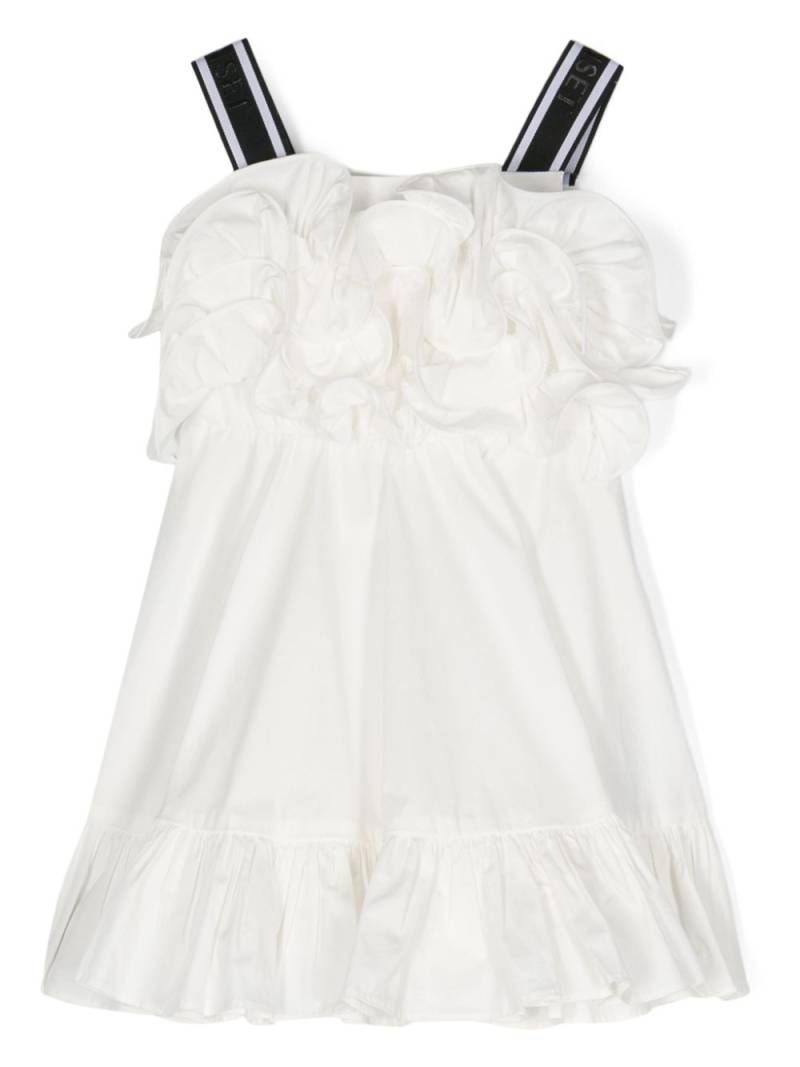 TWINSET Kids ruffle-detail poplin dress - White von TWINSET Kids