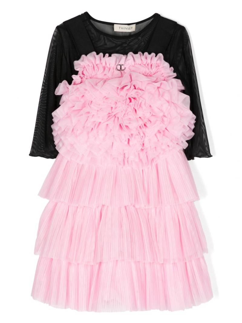 TWINSET Kids ruffled tiered dress - Black von TWINSET Kids