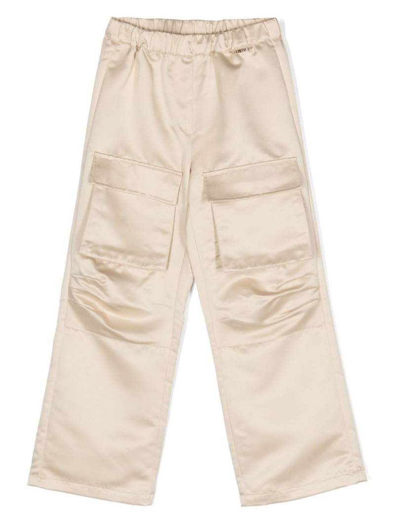 TWINSET Kids straight-leg cargo trousers - Neutrals von TWINSET Kids