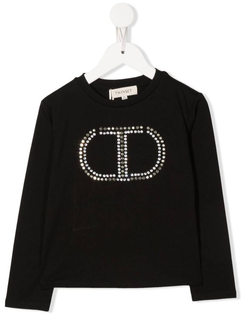 TWINSET Kids stud-logo sweatshirt - Black von TWINSET Kids