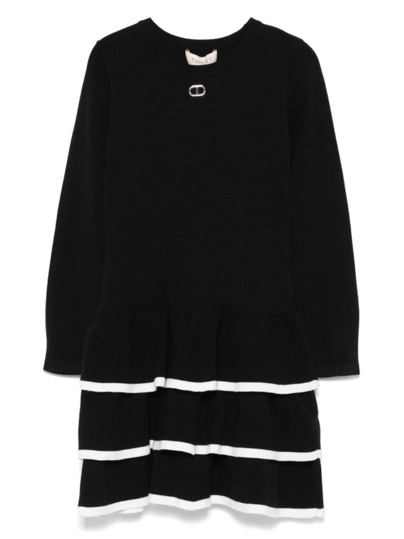 TWINSET Kids tiered dress - Black von TWINSET Kids