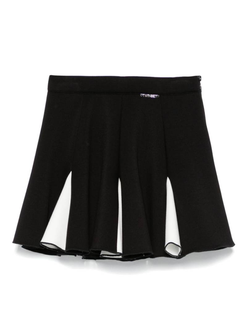 TWINSET Kids two-tone scuba skirt - Black von TWINSET Kids