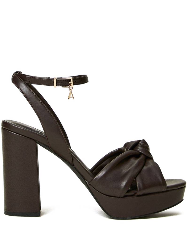 TWINSET 105mm knot-detail platform sandals - Brown von TWINSET