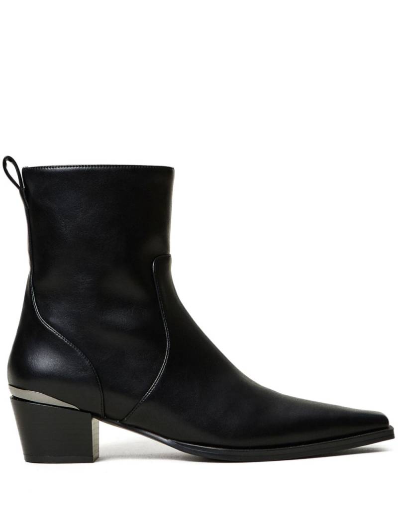 TWINSET 50mm laminated-panel ankle boots - Black von TWINSET