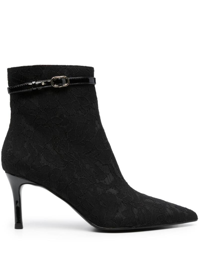 TWINSET 70mm floral-lace ankle boots - Black von TWINSET