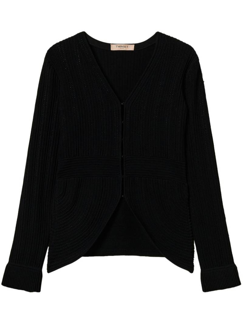 TWINSET Fitted knit cardigan - Black von TWINSET