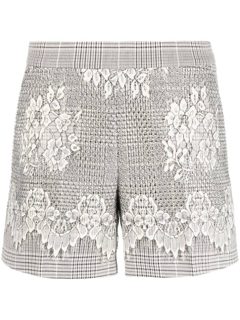 TWINSET Glen lace-embellished shorts - Black von TWINSET