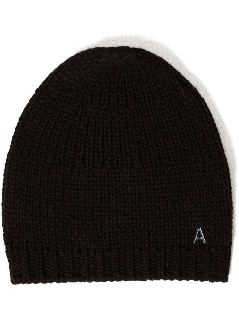 TWINSET Jacquard knit beanie - Black von TWINSET