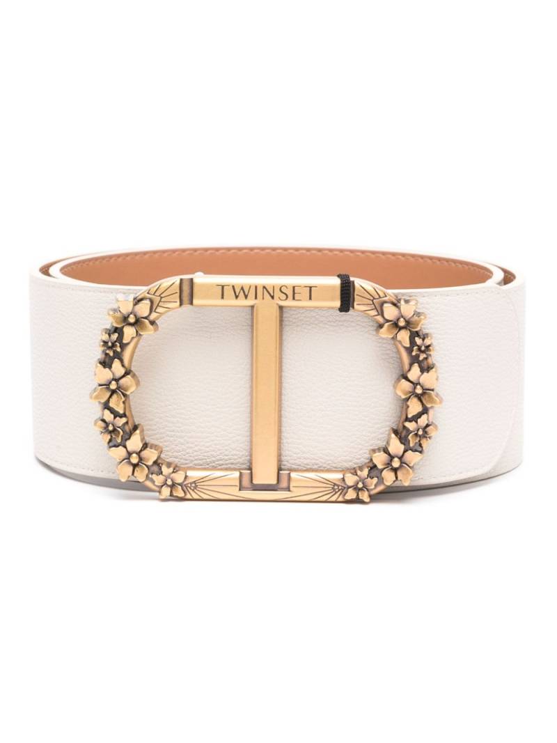 TWINSET Oval T buckle belt - Neutrals von TWINSET