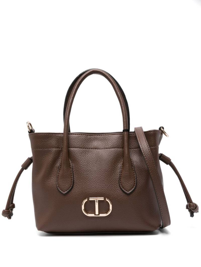 TWINSET Oval T shoulder bag - Brown von TWINSET