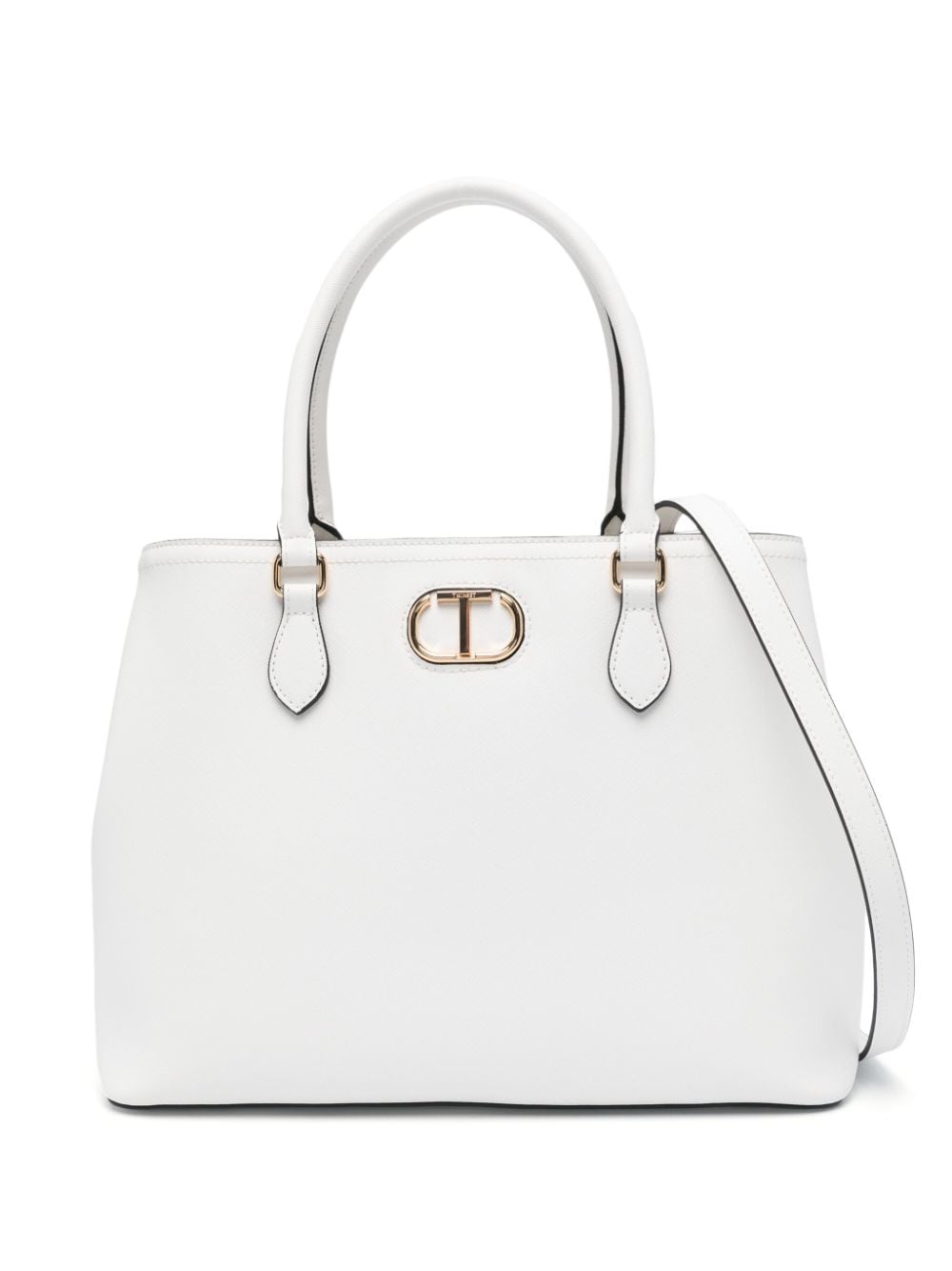 TWINSET Oval T tote bag - White von TWINSET