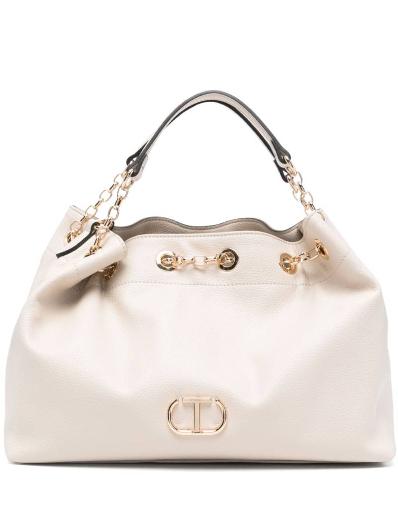 TWINSET Oval-T tote bag - White von TWINSET