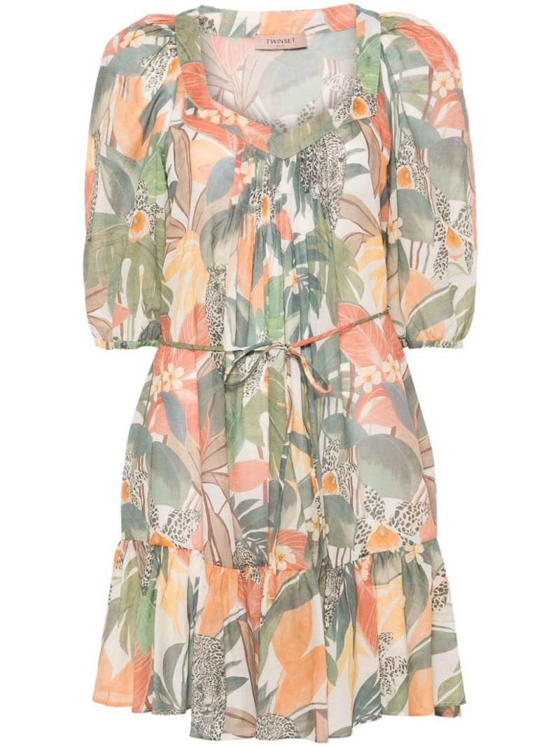 TWINSET Papaya Jungle-print mini dress - Green von TWINSET