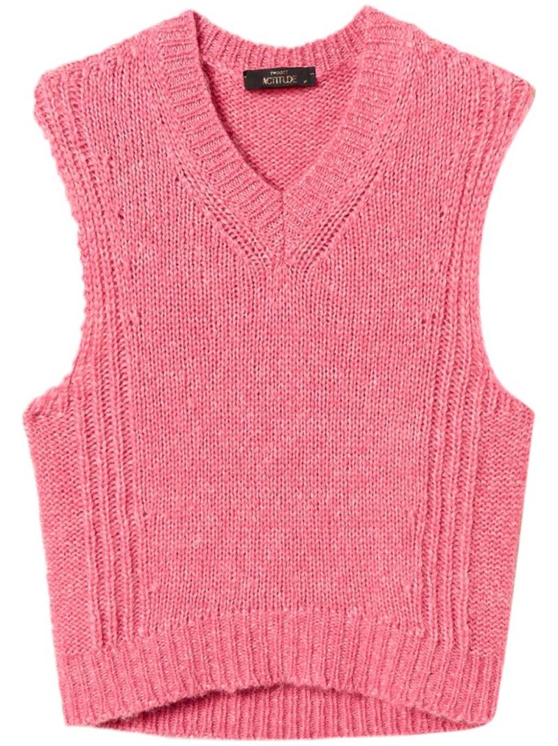 TWINSET Seamless sleeveless jumper - Pink von TWINSET