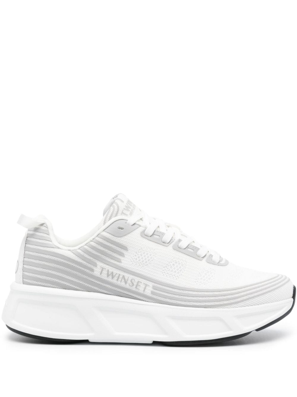TWINSET Striped Fessura sneakers - White von TWINSET