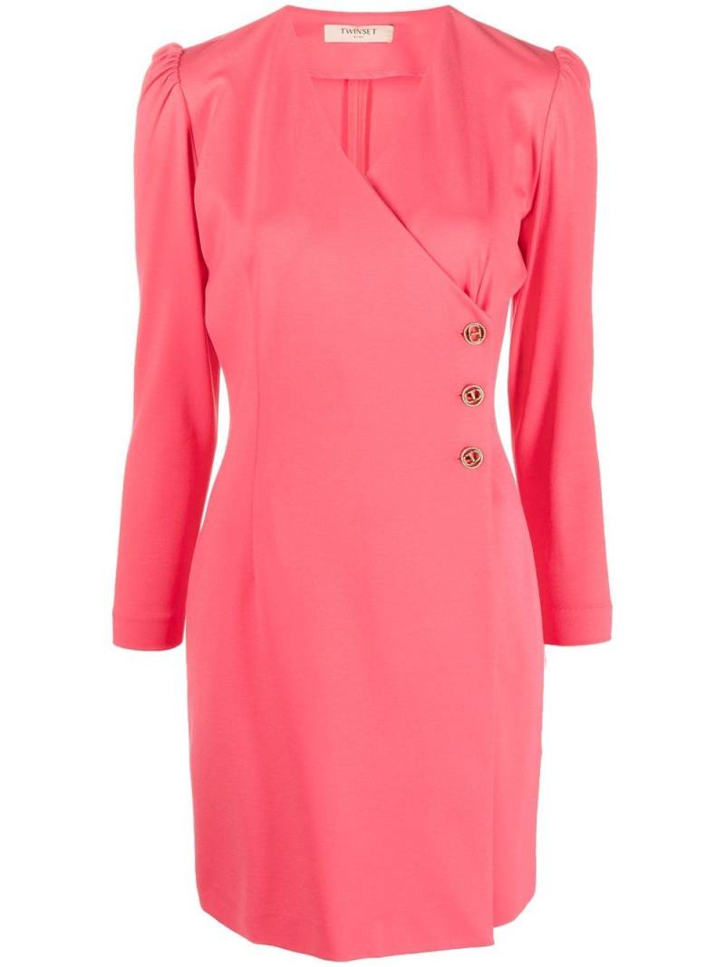 TWINSET V-neck minidress - Pink von TWINSET