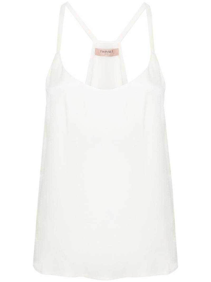 TWINSET V-neck racerback tank top - Neutrals von TWINSET